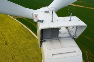 photo aérienne par drone, inspection d'éolienne